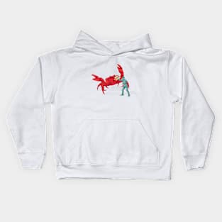 Crab fighter Kids Hoodie